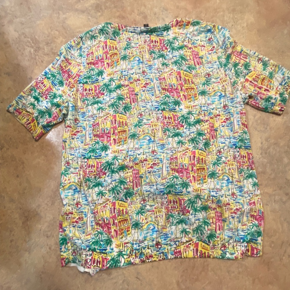 Talbots Multicolor Printed Sweater size M - Picture 2 of 7